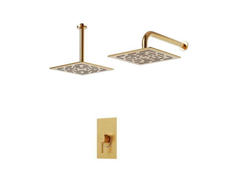 شیر-حمام-رومر-BRASS-طلایی-مات-تیپ1 شیر حمام توکار شودر مدل رومر/ رومر پلاس BRASS تیپ 1 رنگ طلایی مات | قیمت، مشخصات و خرید