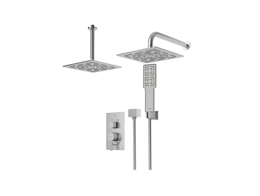 شیر حمام توکار شودر مدل رومر BRASS تیپ 3 رنگ کروم مات | قیمت و خرید