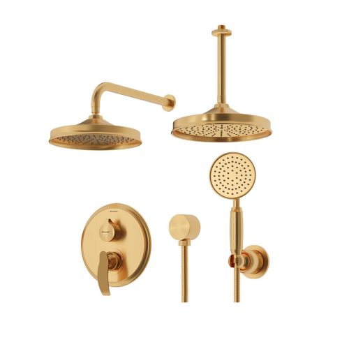 شیر-دوش-حمام-توکار-گلوریس-BRASS-تیپ3-طلایی-مات