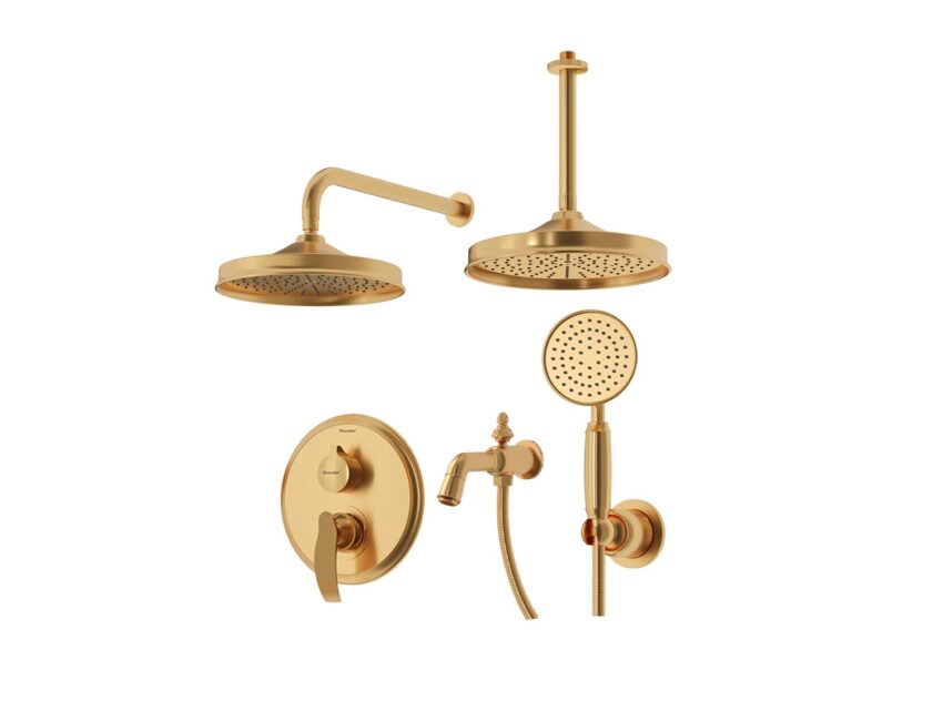 شیر-دوش-حمام-توکار-گلوریس-BRASS-تیپ4-طلایی-مات