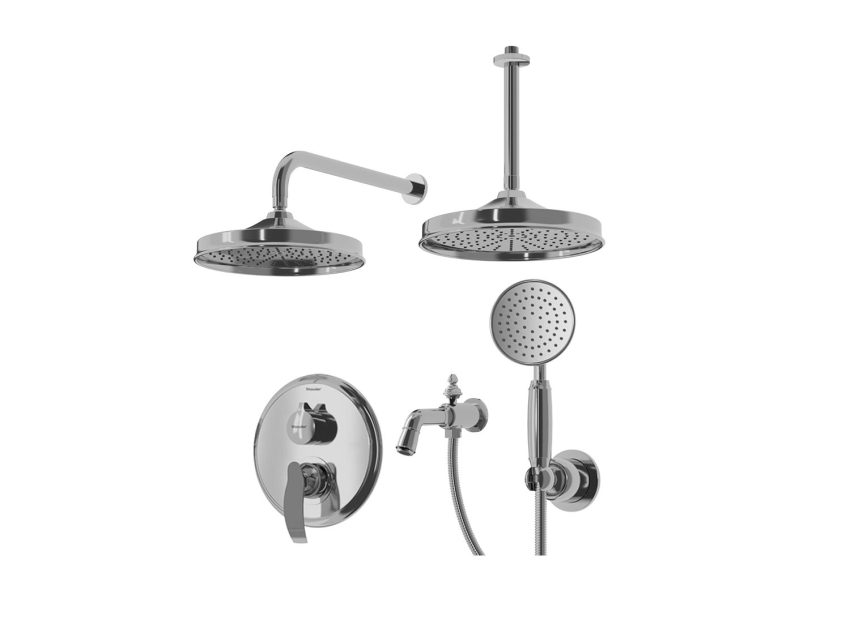 شیر-دوش-حمام-توکار-گلوریس-BRASS-تیپ4-کروم