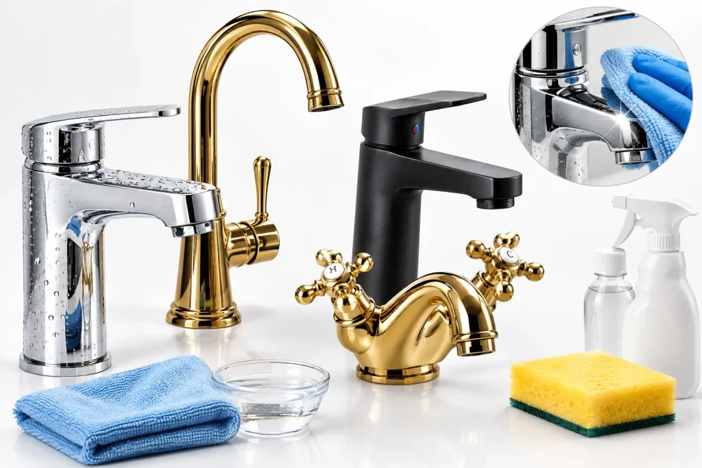 چگونه شیرآلات را تمیز کنیم؟ روش صحیح تمیز کردن شیرآلات بدون آسیب به آبکاری