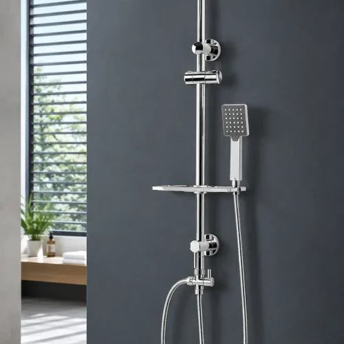 Modern Chrome Shower System دوش یونیورست هانیس مربع آب و هوا | قیمت و خرید
