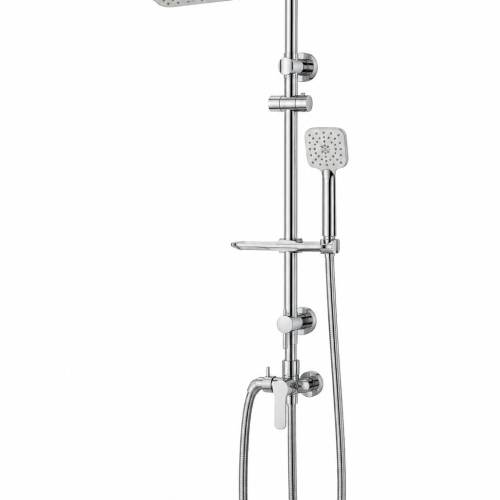 Modern Chrome Shower System on White یونیورست رسوبگیراتومات